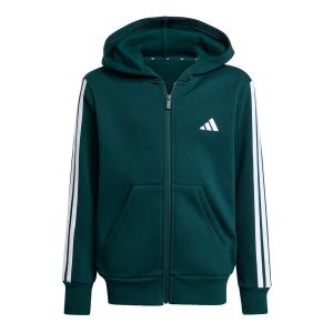 Спортивная толстовка с капюшоном на молнии ADIDAS SPORTSWEAR Essentials, темно-зеленый