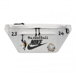 Nike Тканевая наплечная сумка через плечо поясная унисекс светло-бежевая, Basketball Graffiti