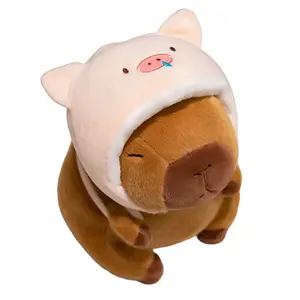 Милые плюшевые куклы капибары с капюшоном, высота 22см/28см/38см YUEZHILIAN