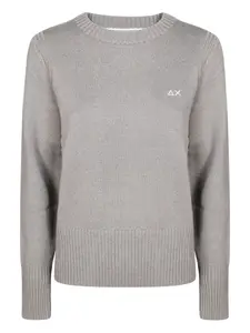 Свитер с круглым вырезом Sun68, серый