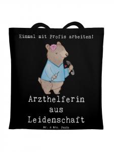 Сумка-шоппер Страсть к медицинскому ассистенту с надписью на черном Mr. & Mrs. Panda