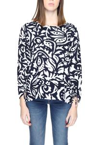 Блуза Street One с принтом, синий/белый