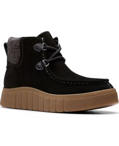Женские ботильоны Mykah Izzy Cozy на шнуровке Clarks, Black Suede