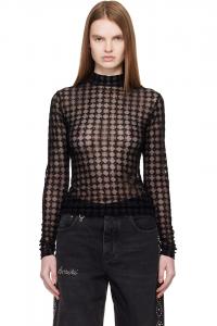 Футболка Ma quad с бархатным покрытием Amiri, черный