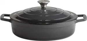 Сковорода с крышкой - Чугун - Подходит для индукционных плит - Ø 28 см - 3 литра - Антрацит Markenlos