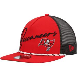 Мужская красная кепка New Era Tampa Bay Buccaneers с логотипом Golfer 9FIFTY Snapback