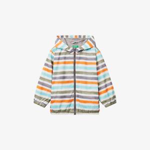 Куртка с капюшоном Benetton 1-6 лет в полоску, мультиколор
