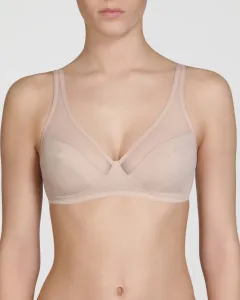 Просторный бюстгальтер большой вместимости без косточек с тюлем Dim, цвет Natural