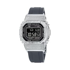 Часы Casio G-Shock Full Metal GMW-B5000 Series, ремешок смола, арт. GMW-B5000-1, серый/черный/белый ледяной