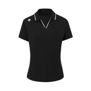 Тренировочная футболка-поло женская DESCENTE, Tap Shoe Bk