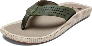 Мужские пляжные сандалии OLUKAI Ulele, водонепроницаемые шлепанцы, поддержка свода стопы и комфортная посадка, легкие и прочные, улучшенное сцепление и устойчивость, Nori/Clay