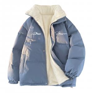 Пуховик Unisex Stand Collar Moderate Padded HUANQIU, moonсветло-синий