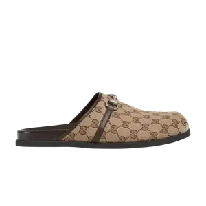 Мюли Gucci Mule Horsebit - Beige Ebony, коричневый