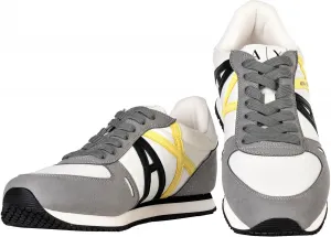 Мужские кроссовки Armani Exchange Retro Rio, нейтральный серый/светло-белый