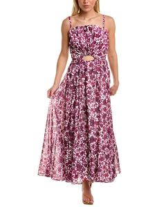 Платье AMUR Destinee Fan Bodice Maxi, фиолетовый