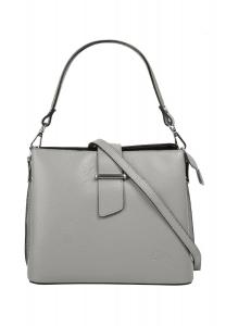Сумочка, натуральная кожа, производство Италия Cluty, серый