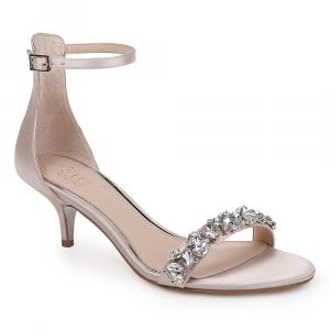 Туфли на каблуке Dash pump Jewel Badgley Mischka, champagne fabric