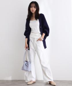 Кардиган с вырезом-«замочной скважиной» и рукавами «летучая мышь» Pourvous, цвет Navy