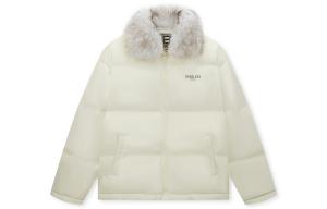 Пуховая куртка унисекс средней толщины Boneless, экрю[regular edition]detachable fur collar