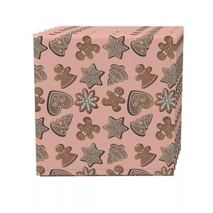 Набор салфеток, 100 % полиэстер, набор из 4 шт., 18x18 дюймов, рождественские пряники