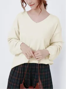 Женский вязаный топ с длинными рукавами Doux Belle, цвет Beige(V)