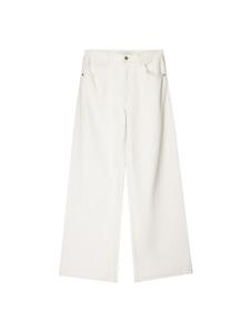 Джинсы с широкими штанинами Bershka, белый