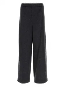 Брюки из фланелевой шерсти JIL SANDER, серый