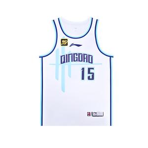 Футболка баскетбольная LiNing CBA коллекция лиги 24 25 Qingdao Team, Yang Hansen размер 15 мужская стандартная белая