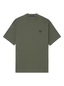 Хлопковая футболка с логотипом Fred Perry, зеленый