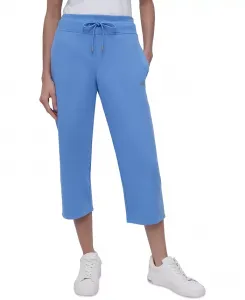 Женские укороченные брюки с шипами и логотипом DKNY, синий