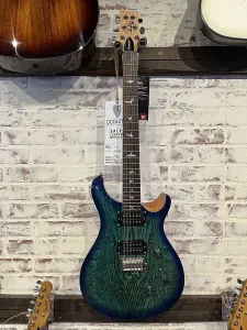 PRS SE "Exotic" Custom 24 из болотно-ясеневого капа, Lake Blue [естественная задняя сторона]