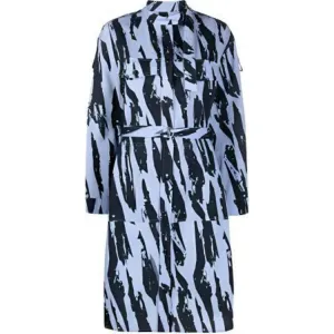 KENZO Платье с длинным рукавом Women's Blue Crew Neck Moderate