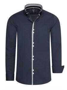 Повседневная рубашка с застежкой на две пуговицы антрацитового цвета Rusty Neal