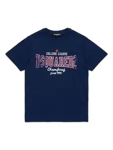 Футболка с логотипом DSQUARED2 KIDS, синий