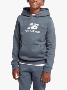 Детская худи с логотипом New Balance, Graphite