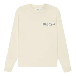 (GS) Футболка с длинным рукавом Fear of God Essentials SS21, цвет Buttercream/Cream