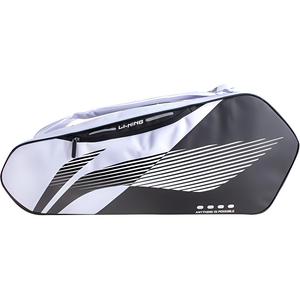 LINING Сумка для ракеток бадминтона 6 штук наплечная черно-белая унисекс