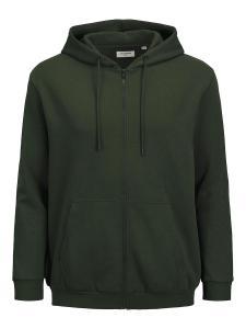 Толстовка с капюшоном на молнии Jack & Jones Plus JJBradley, зеленый