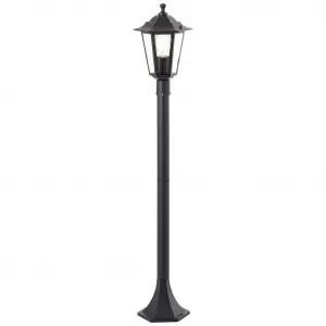 Светильник Pollerleuchte Carleen E27 1 шт. 100 см высота, E27, металл/стекло, дорожный фонарь, черный Brilliant, черный