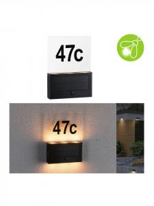 Светодиодный светильник Neda на солнечных батареях для подсветки номера дома, не пропускающий насекомых  Paulmann