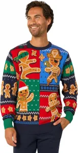 Свитер Opposuits мужской вязаный с рождественским принтом, с длинными рукавами и круглым вырезом