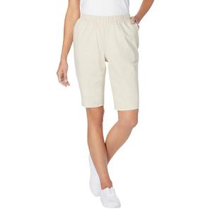 Женские джинсовые шорты Fineline больших размеров Woman Within, цвет Natural Khaki