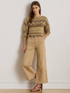 Lauren Yurshane укороченные чинос широкого кроя с эффектом стретч Ralph Lauren, Tan