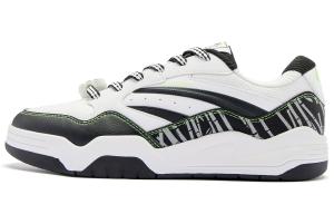 QIAODAN Джордан Уайт/Блэк мужские бело-черные низкие скейтерские кроссовки с противоскользящим покрытием, амортизацией и устойчивостью к истиранию, цвет Jordan White/Black