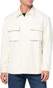 GUESS мужская длинная рубашка Miles из искусственной замши, Vanilla Cream