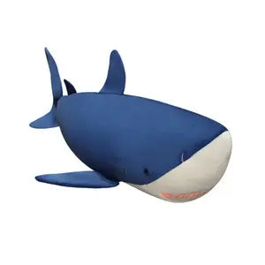 Забавная плюшевая игрушка мегалодон с милым дизайном для питомцев, высота 60см/90см/110см/130см PUDOWRABBIT, синий