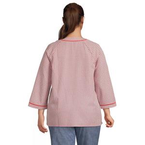 Топ-туника больших размеров Lands' End с рукавами 3/4 и V-образным вырезом Lands' End