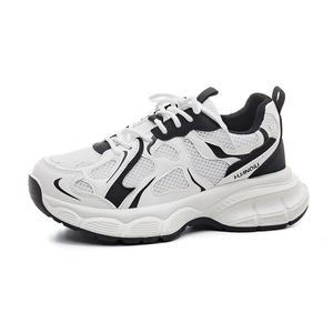 HUANQIU Женские кроссовки с низким верхом и массивной подошвой, устойчивые к истиранию, белые