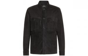 Ermenegildo Zegna Мужские кожаные куртки, черный, с отворотами, средней высоты