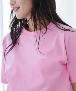 Футболка из хлопка с вышитым логотипом COEN производства США, цвет Lt.Pink